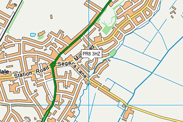 PR8 3HZ map - OS VectorMap District (Ordnance Survey)