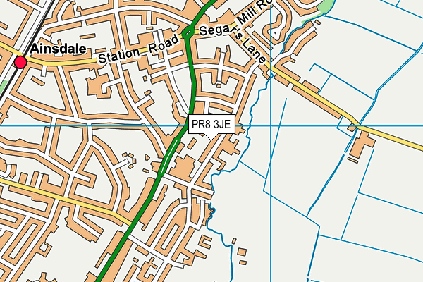 Ainsdale St John's Church of England Primary School map (PR8 3JE) - OS VectorMap District (Ordnance Survey)