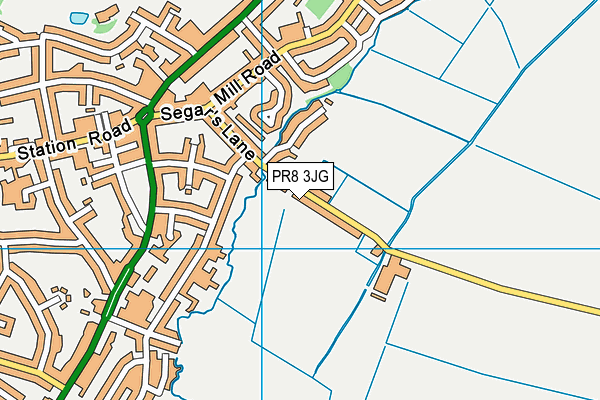 PR8 3JG map - OS VectorMap District (Ordnance Survey)