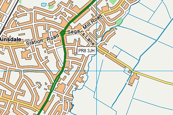 PR8 3JH map - OS VectorMap District (Ordnance Survey)