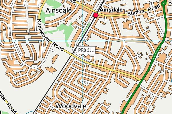 PR8 3JL map - OS VectorMap District (Ordnance Survey)