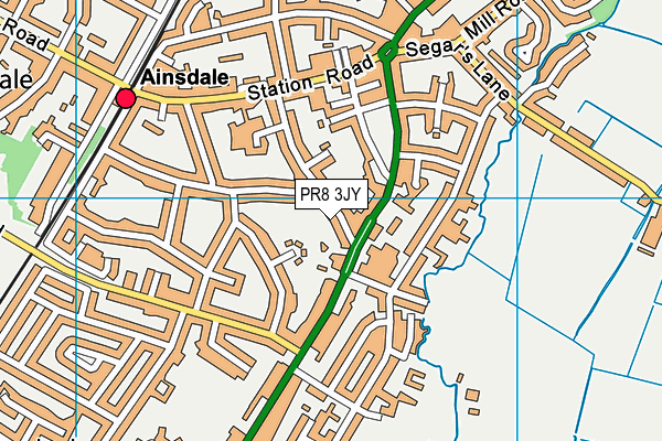 PR8 3JY map - OS VectorMap District (Ordnance Survey)