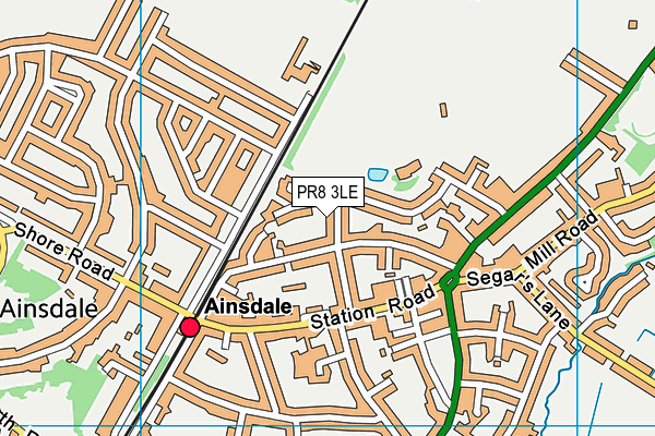 PR8 3LE map - OS VectorMap District (Ordnance Survey)