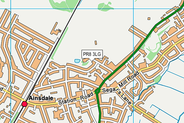 PR8 3LG map - OS VectorMap District (Ordnance Survey)