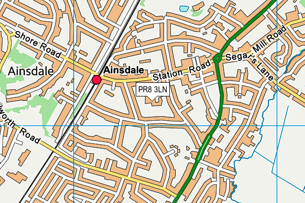 PR8 3LN map - OS VectorMap District (Ordnance Survey)