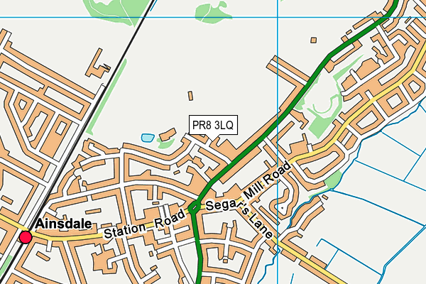 PR8 3LQ map - OS VectorMap District (Ordnance Survey)