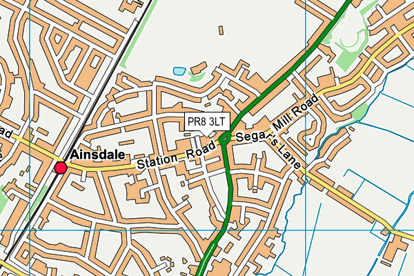 PR8 3LT map - OS VectorMap District (Ordnance Survey)