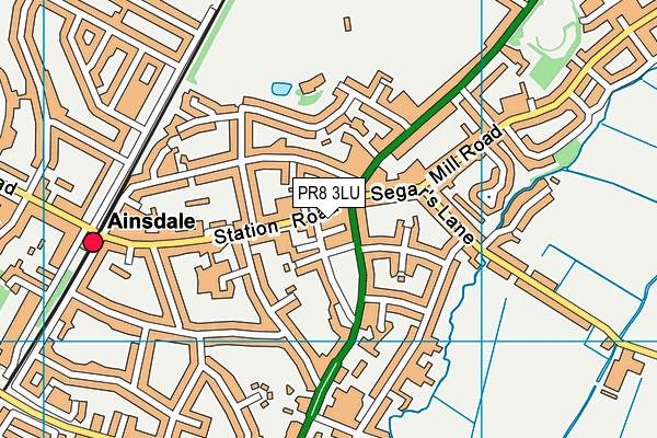 PR8 3LU map - OS VectorMap District (Ordnance Survey)