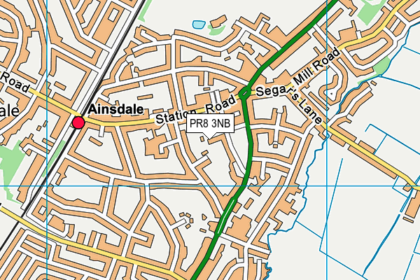 PR8 3NB map - OS VectorMap District (Ordnance Survey)