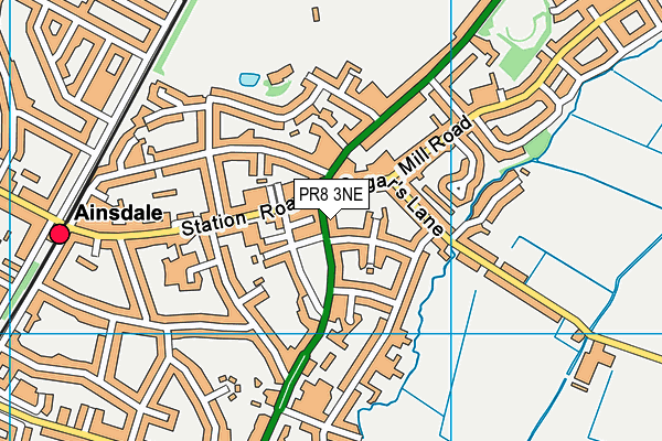 PR8 3NE map - OS VectorMap District (Ordnance Survey)