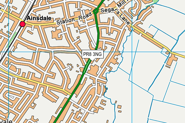 PR8 3NG map - OS VectorMap District (Ordnance Survey)