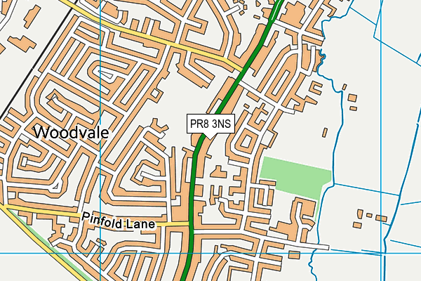 PR8 3NS map - OS VectorMap District (Ordnance Survey)