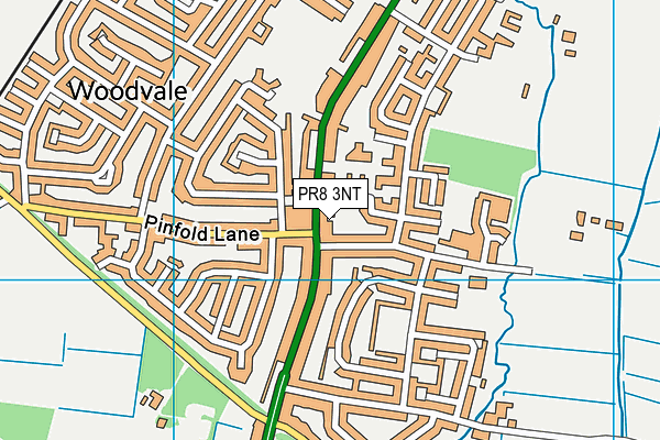 PR8 3NT map - OS VectorMap District (Ordnance Survey)