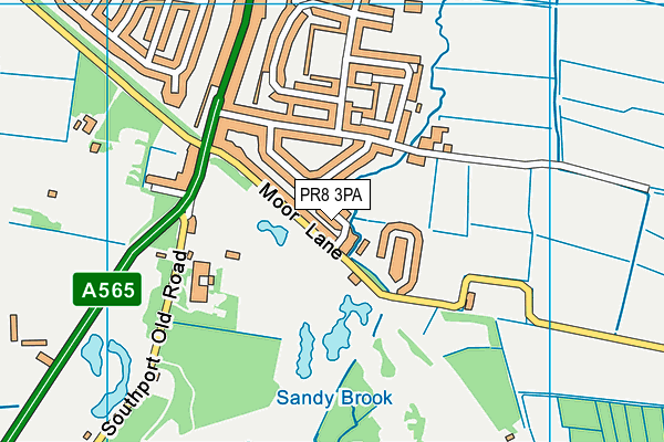 PR8 3PA map - OS VectorMap District (Ordnance Survey)