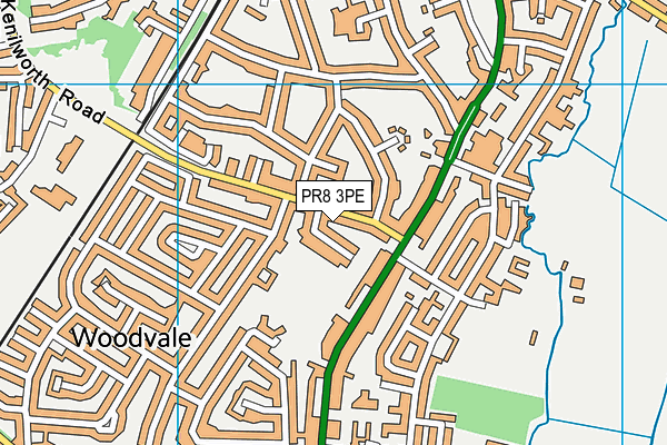 PR8 3PE map - OS VectorMap District (Ordnance Survey)