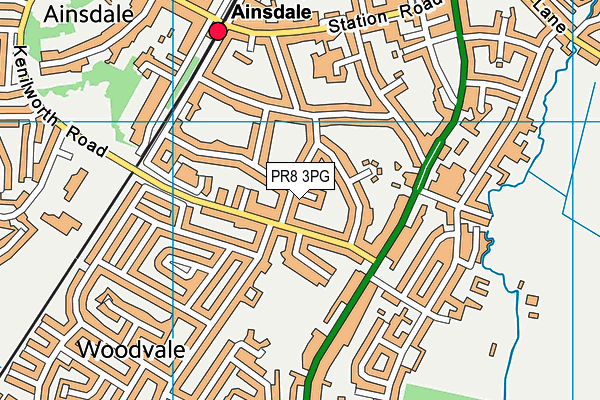 PR8 3PG map - OS VectorMap District (Ordnance Survey)