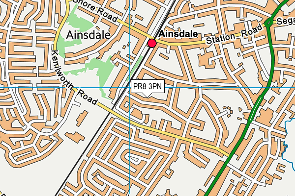 PR8 3PN map - OS VectorMap District (Ordnance Survey)