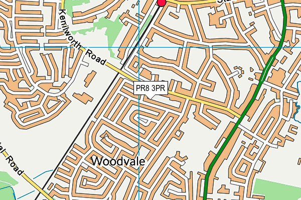 PR8 3PR map - OS VectorMap District (Ordnance Survey)