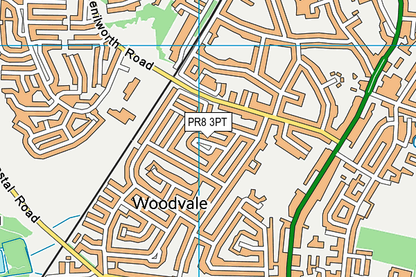 PR8 3PT map - OS VectorMap District (Ordnance Survey)