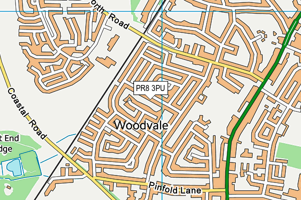 PR8 3PU map - OS VectorMap District (Ordnance Survey)