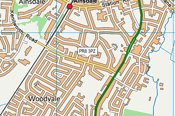 PR8 3PZ map - OS VectorMap District (Ordnance Survey)