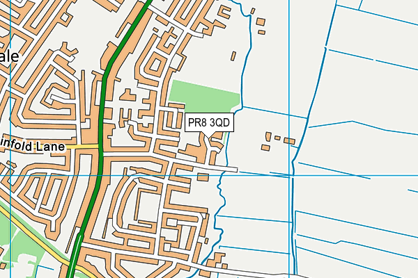 PR8 3QD map - OS VectorMap District (Ordnance Survey)