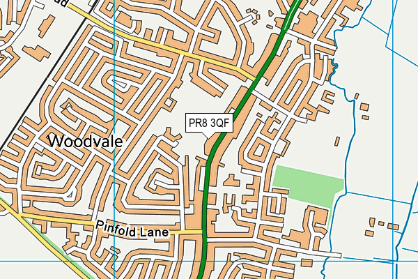 Ainsdale 3g map (PR8 3QF) - OS VectorMap District (Ordnance Survey)