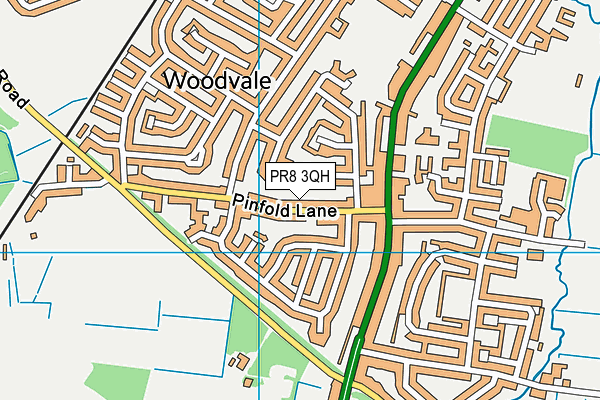 PR8 3QH map - OS VectorMap District (Ordnance Survey)