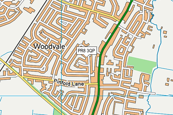 PR8 3QP map - OS VectorMap District (Ordnance Survey)