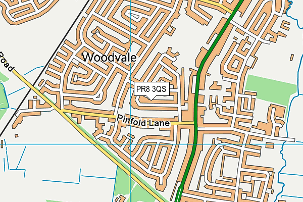 PR8 3QS map - OS VectorMap District (Ordnance Survey)