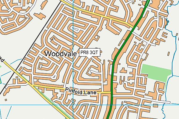 PR8 3QT map - OS VectorMap District (Ordnance Survey)