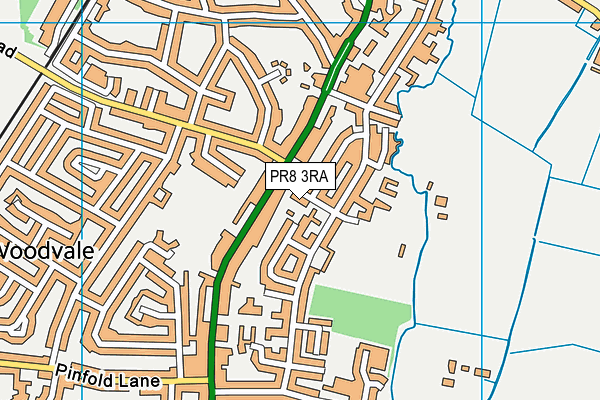PR8 3RA map - OS VectorMap District (Ordnance Survey)