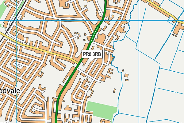 PR8 3RB map - OS VectorMap District (Ordnance Survey)