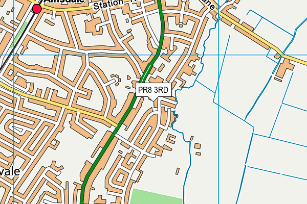 PR8 3RD map - OS VectorMap District (Ordnance Survey)