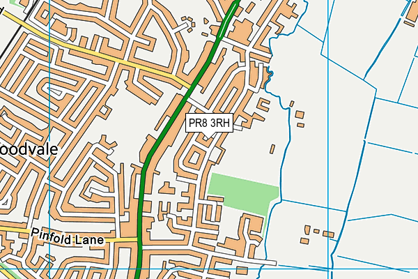 PR8 3RH map - OS VectorMap District (Ordnance Survey)