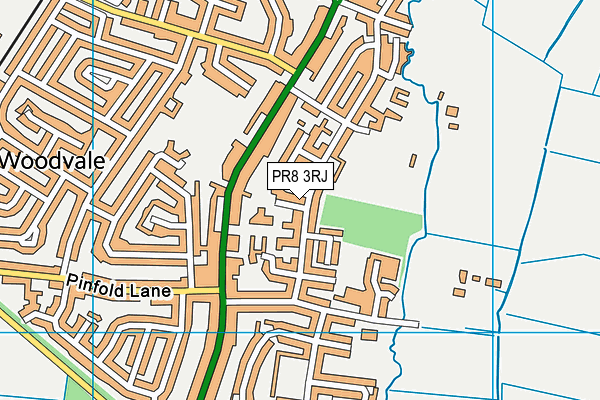 PR8 3RJ map - OS VectorMap District (Ordnance Survey)
