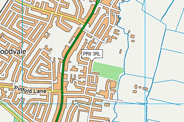 PR8 3RL map - OS VectorMap District (Ordnance Survey)