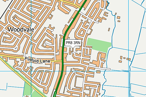 PR8 3RN map - OS VectorMap District (Ordnance Survey)