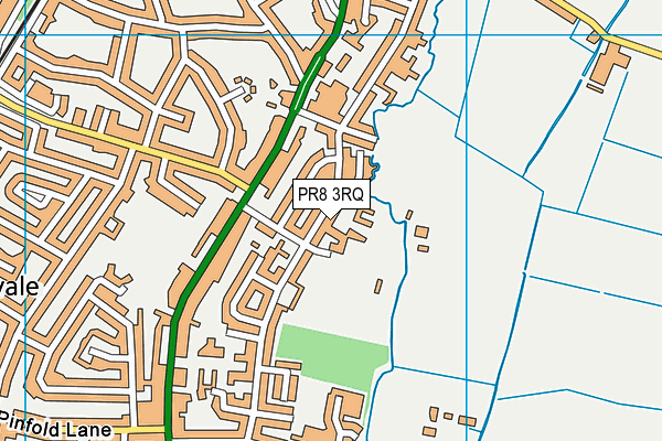 PR8 3RQ map - OS VectorMap District (Ordnance Survey)