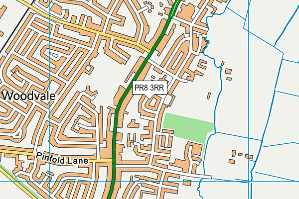PR8 3RR map - OS VectorMap District (Ordnance Survey)