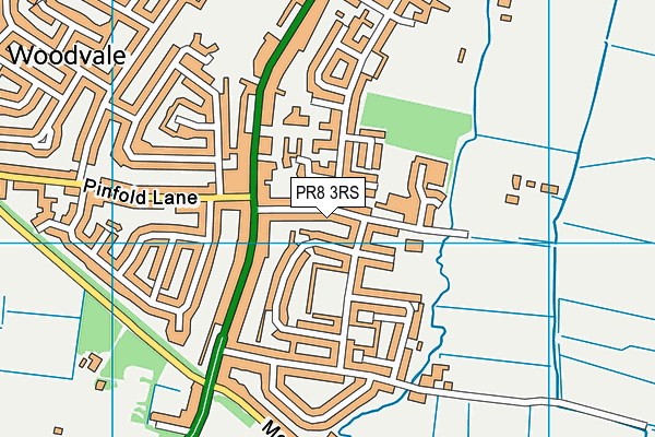 PR8 3RS map - OS VectorMap District (Ordnance Survey)