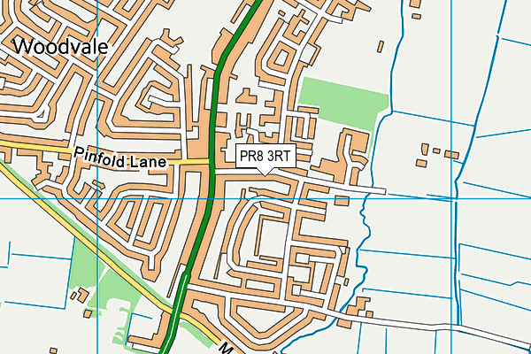 PR8 3RT map - OS VectorMap District (Ordnance Survey)