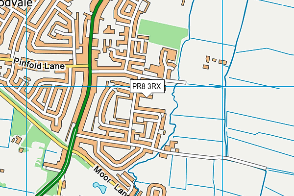 PR8 3RX map - OS VectorMap District (Ordnance Survey)
