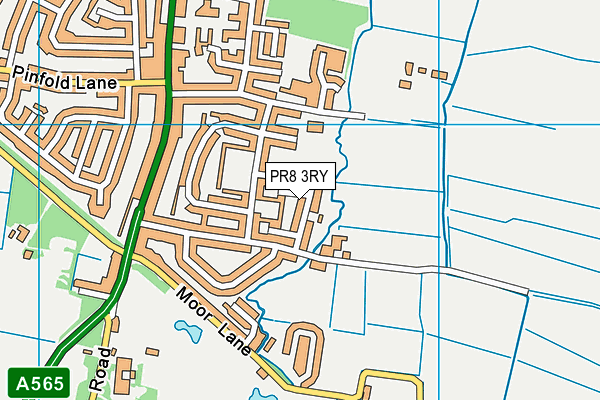 PR8 3RY map - OS VectorMap District (Ordnance Survey)