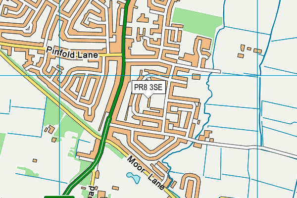 PR8 3SE map - OS VectorMap District (Ordnance Survey)