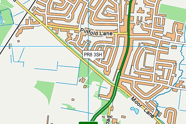 PR8 3SH map - OS VectorMap District (Ordnance Survey)