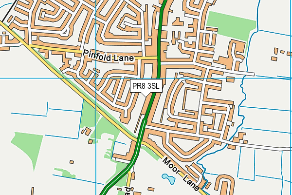 PR8 3SL map - OS VectorMap District (Ordnance Survey)