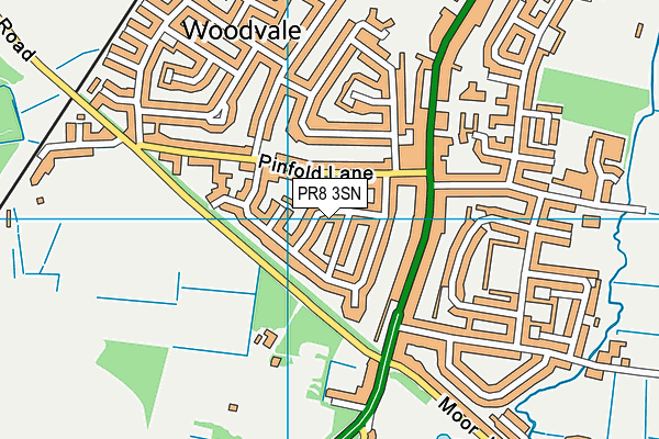 PR8 3SN map - OS VectorMap District (Ordnance Survey)