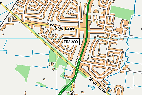 PR8 3SQ map - OS VectorMap District (Ordnance Survey)