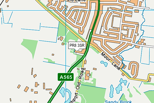 PR8 3SR map - OS VectorMap District (Ordnance Survey)